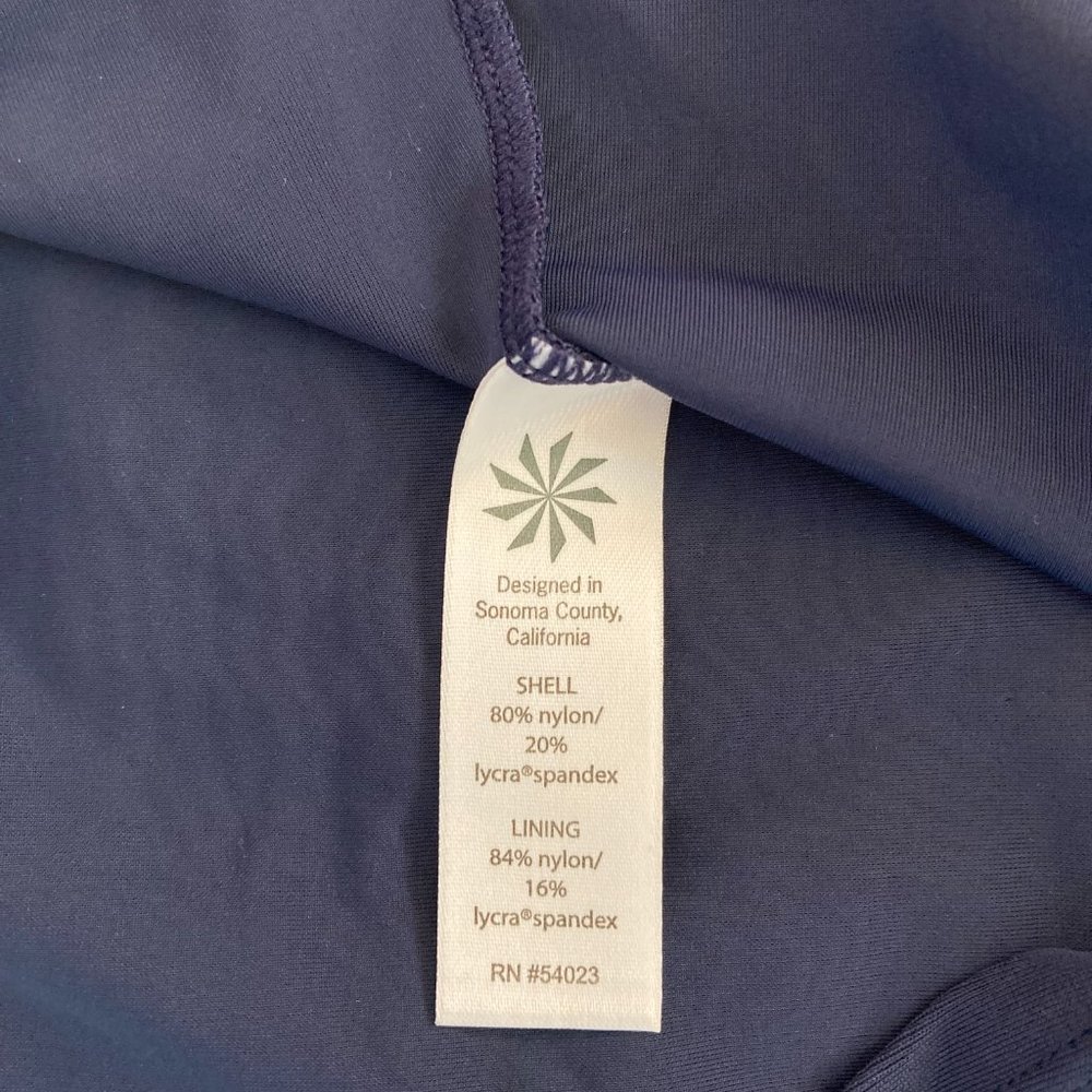 ATHLETA Tankini Top Navy Twister Swimsuit Swim Tank - Picture 7 of 9